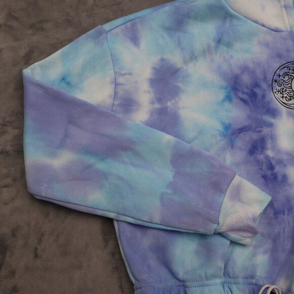 Faded Rose Sweatshirt Womens Multicolor Long Sleeve Tie Dye Drawstring Hoodie - Picture 10 of 16